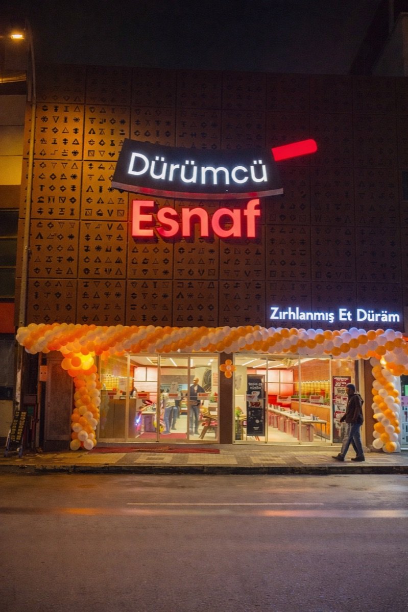 Dürümcü Esnaf Restoran Gece Dükkan Açılış Süslemesi