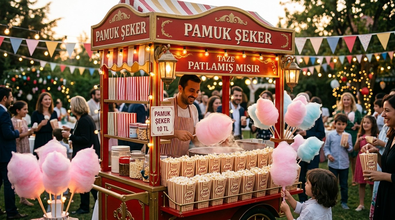 Pamuk Şeker ve Popcorn Arabası Kiralama